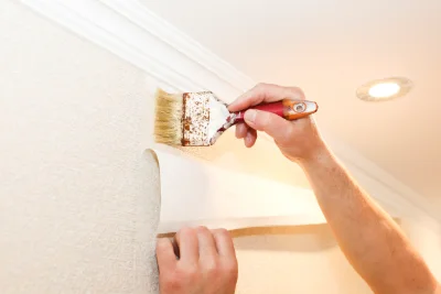 Pose de papier peint à Azay-le-Brûlé — revêtements muraux et toiles de verre